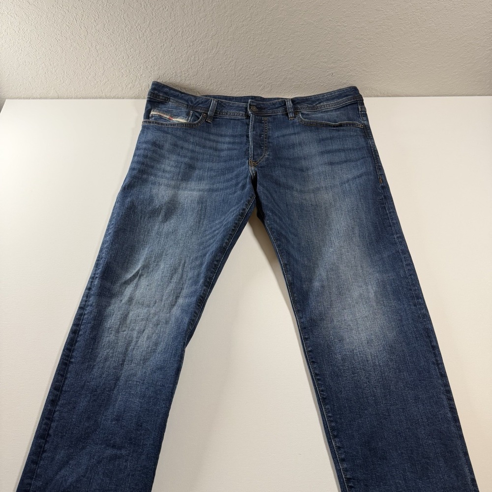 Diesel Buster Jeans Men's 38x30 Regular Slim Tapered Blue Denim A00894 RB062 - Picture 2 of 7
